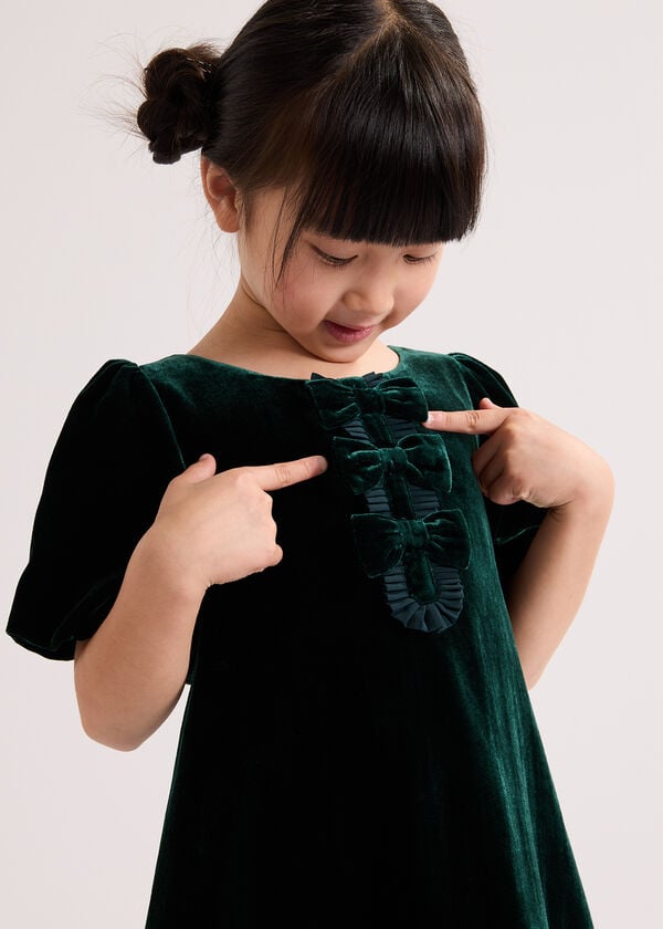 Phase Eight Beatrice Dark Green Velvet Swing Dress