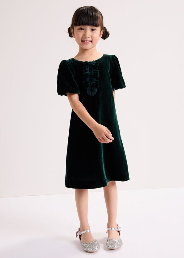 phase eight Beatrice Dark Green Velvet Swing Dress