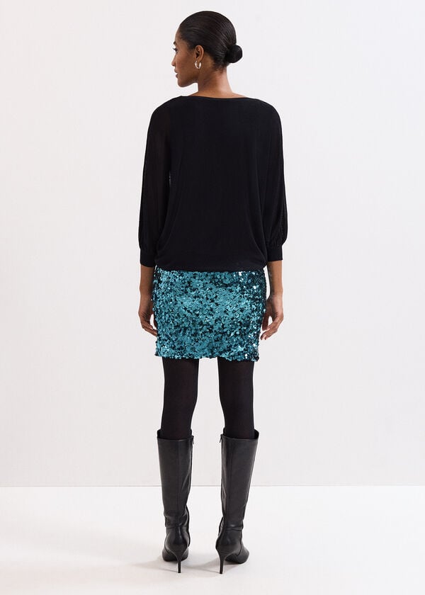 Phase Eight Becca Batwing Sequin Dress
