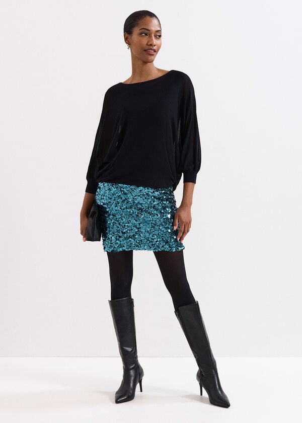 Phase Eight Becca Batwing Sequin Dress