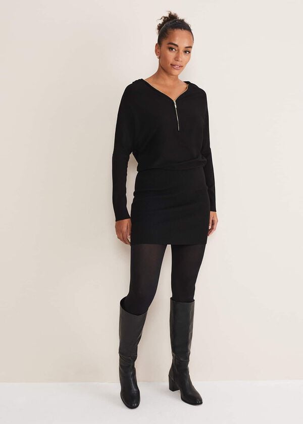 Phase Eight Becca Zip Neck Detail Dress