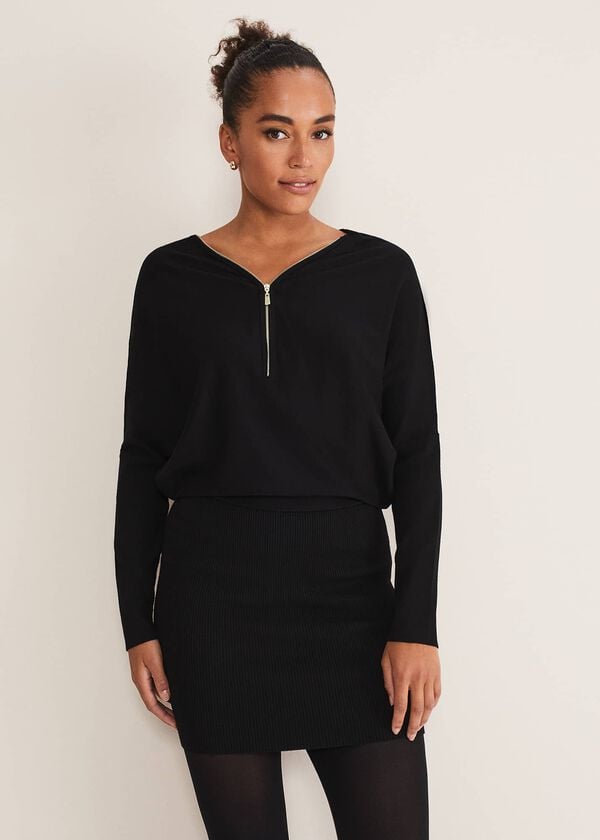 phase eight Becca Zip Neck Detail Dress
