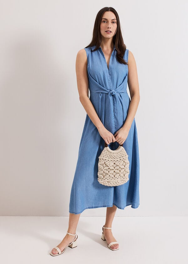 Phase Eight Becky Chambray Dress