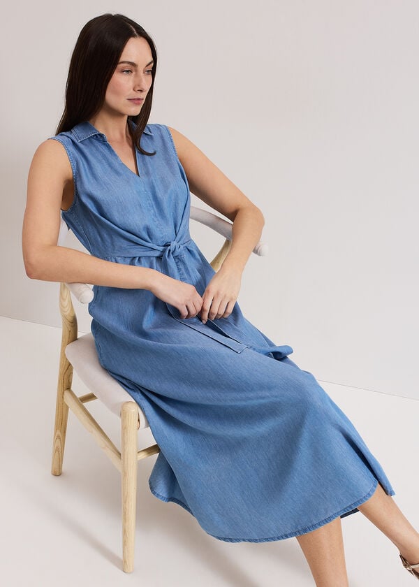 Phase Eight Becky Chambray Dress