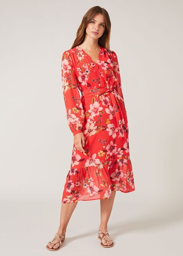 Phase Eight Bernadette Tiered Chiffon Dress