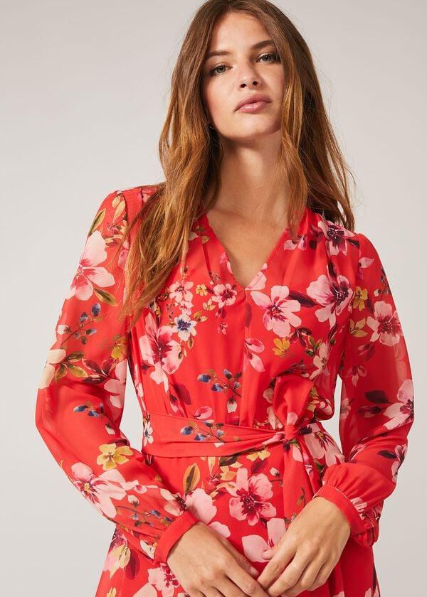 Phase Eight Bernadette Tiered Chiffon Dress