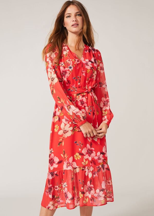 phase eight Bernadette Tiered Chiffon Dress
