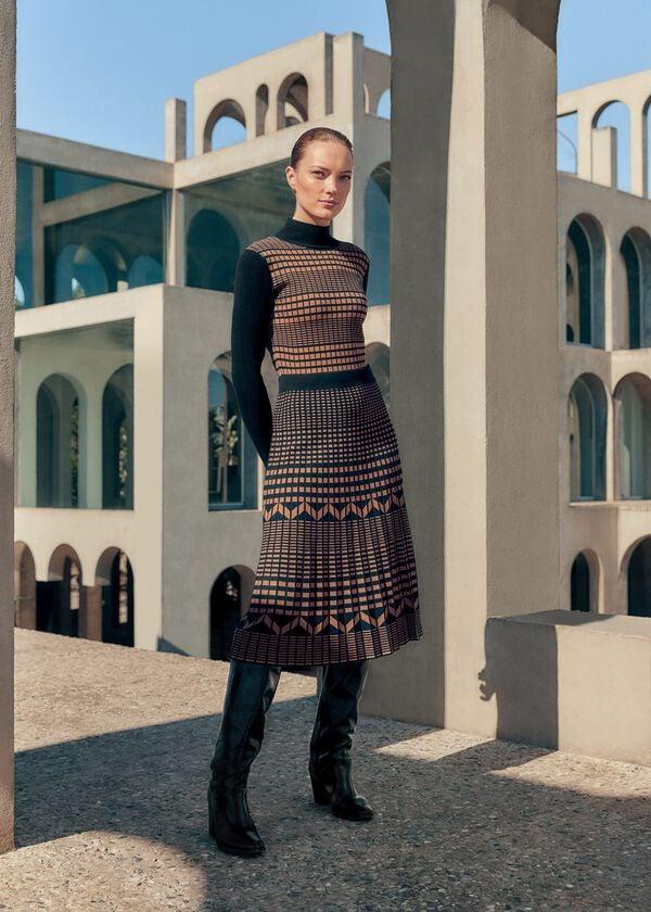 phase eight Bethan Geo Jaquard Midi Dress