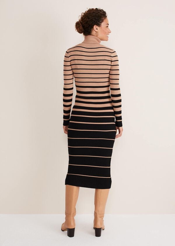 Phase Eight Bettie Ombre Colourblock Ribbed Dress