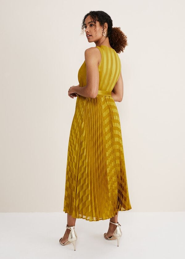 Phase Eight Beverley Jacquard Stripe Midaxi Dress