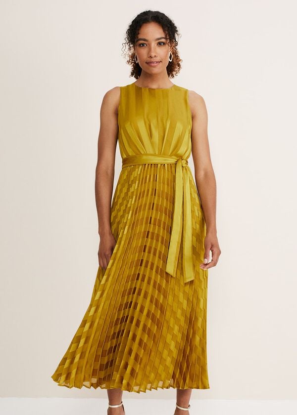 Phase Eight Beverley Jacquard Stripe Midaxi Dress