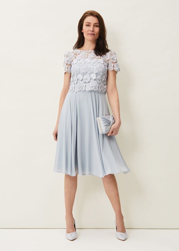 Phase Eight Brandie Lace Bodice Chiffon Dress