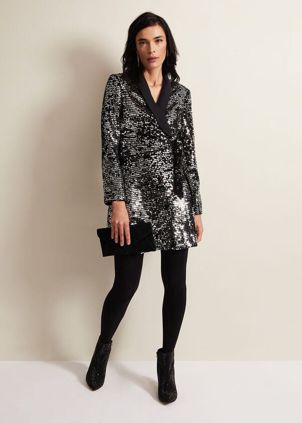 Phase Eight Brea Wrap Tuxe Sequin Dress