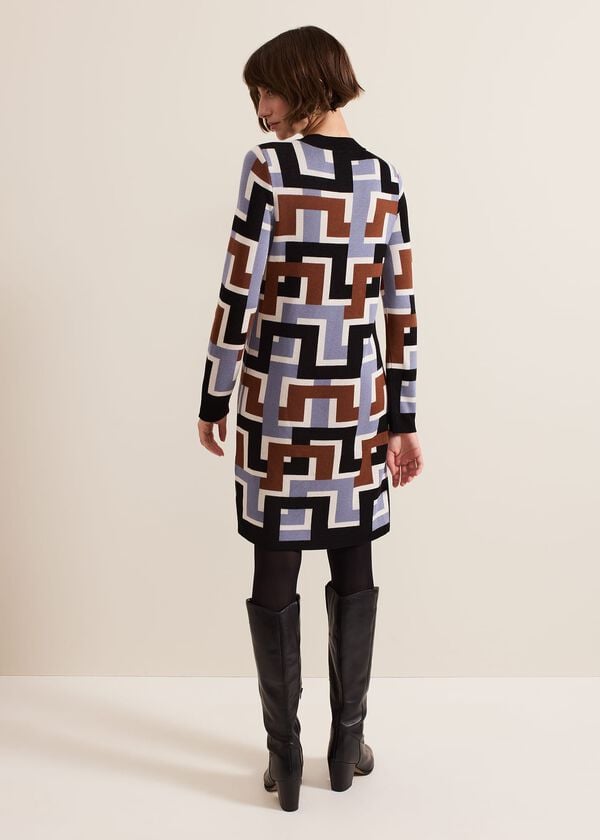 Phase Eight Brianna Jacquard Tunic Knitted Dress