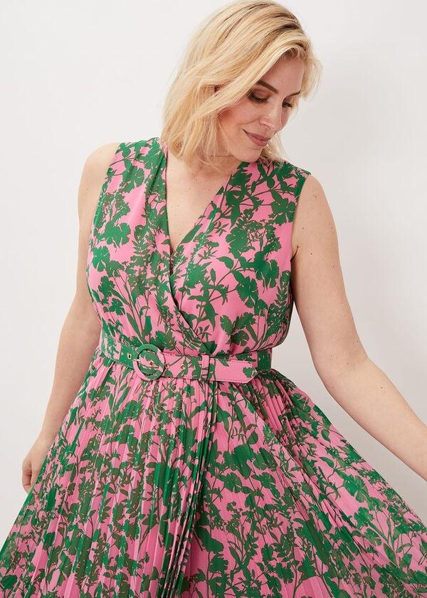 Phase Eight Brianna Pleated Print Dress