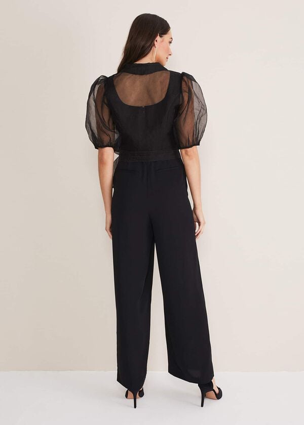 Phase Eight Brontie Puff Sleeve Wide Leg Jumpsuit