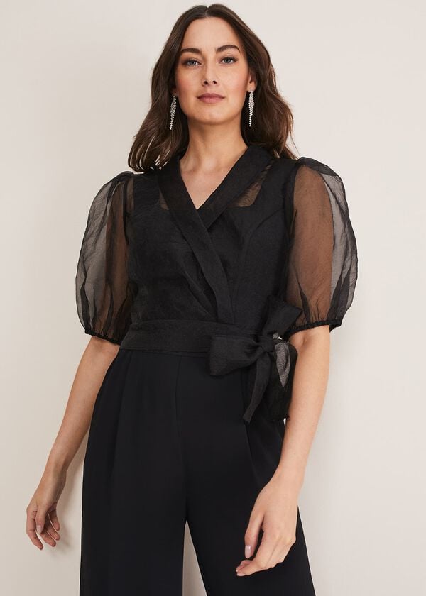 Phase Eight Brontie Puff Sleeve Wide Leg Jumpsuit