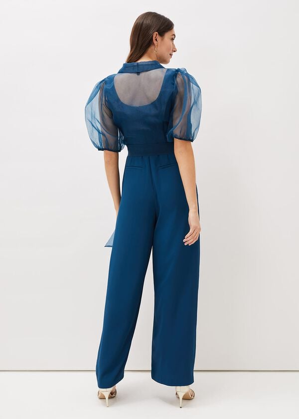 Phase Eight Brontie Puff Sleeve Wide Leg Jumpsuit