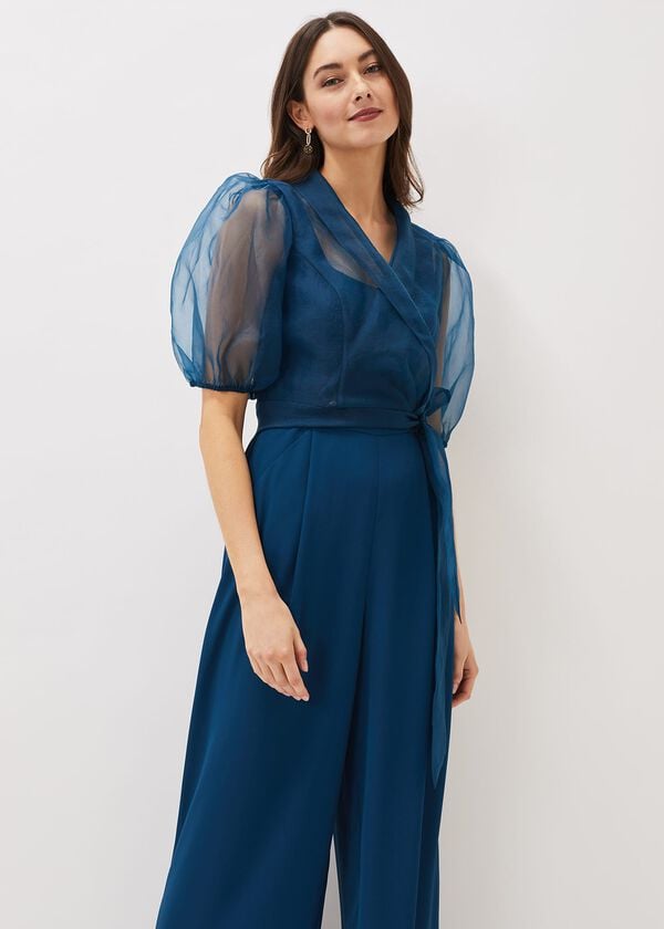 Phase Eight Brontie Puff Sleeve Wide Leg Jumpsuit