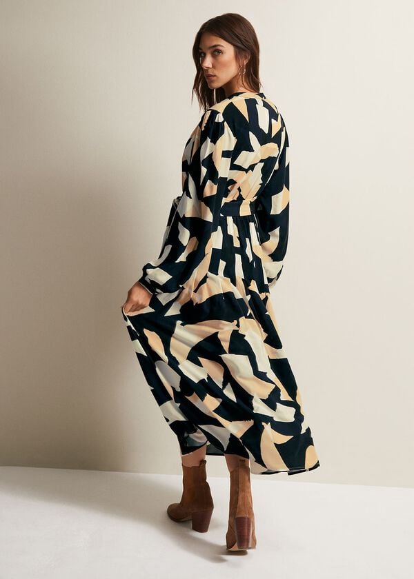 Phase Eight Callie Abstract Midi Dress