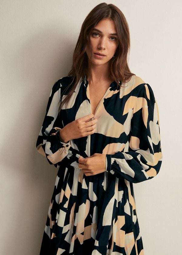 Phase Eight Callie Abstract Midi Dress