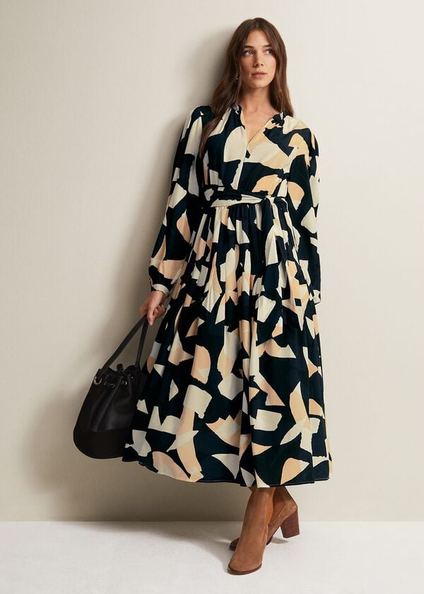 phase eight Callie Abstract Midi Dress