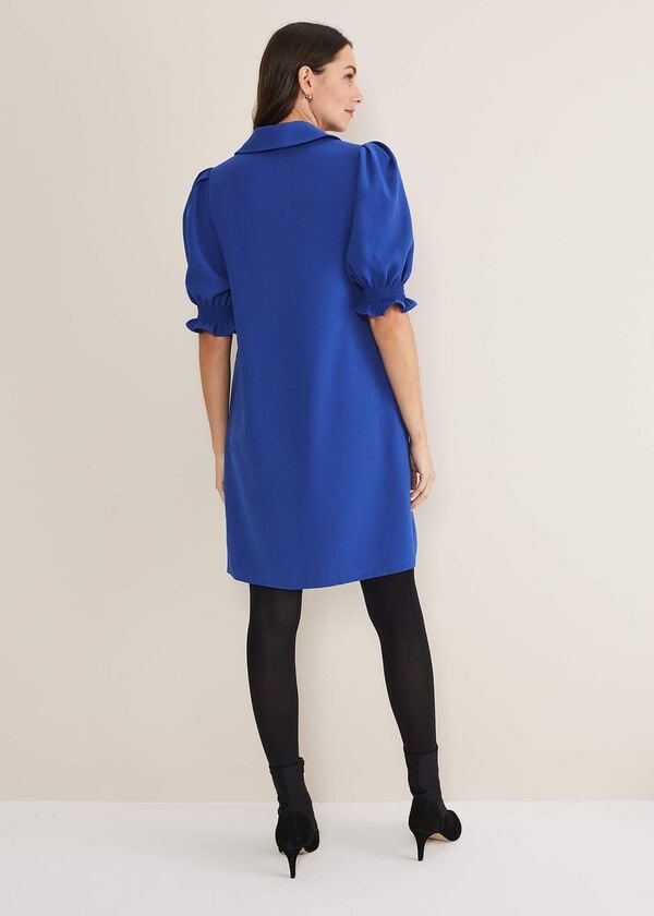 Phase Eight Candice Blue Zip Mini Dress