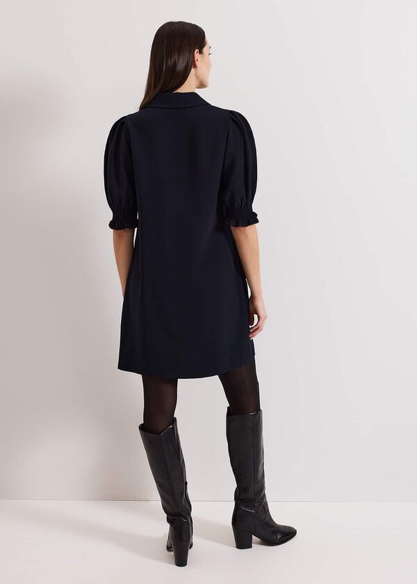 Phase Eight Candice Navy Zip Mini Dress