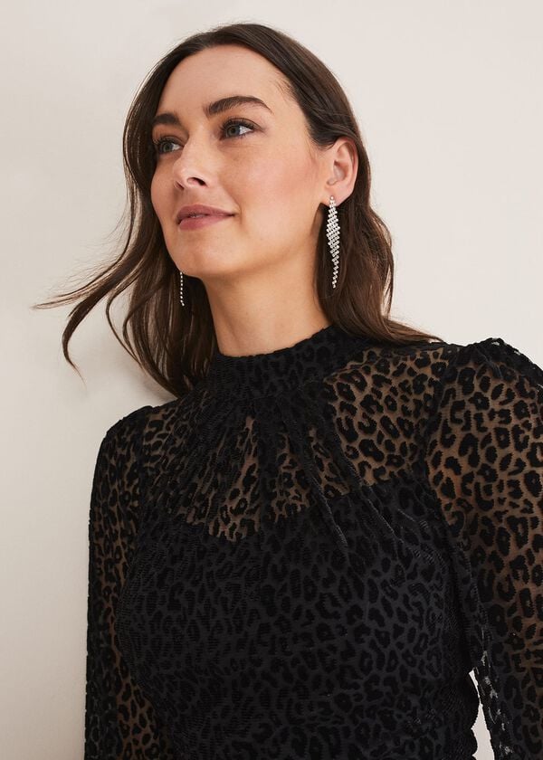 Phase Eight Capriana Leopard Burnout Dress