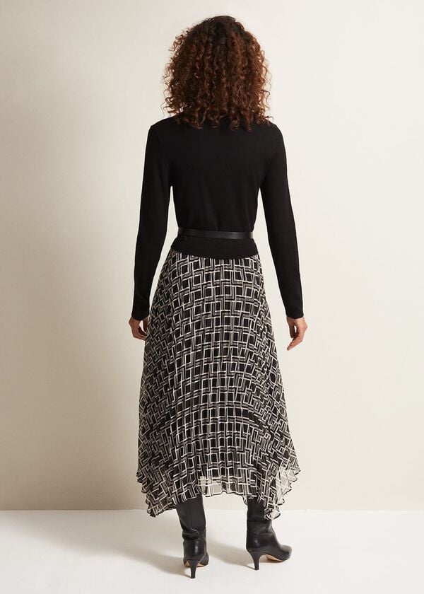 Phase Eight Carle Fine Knit Geometric Dress