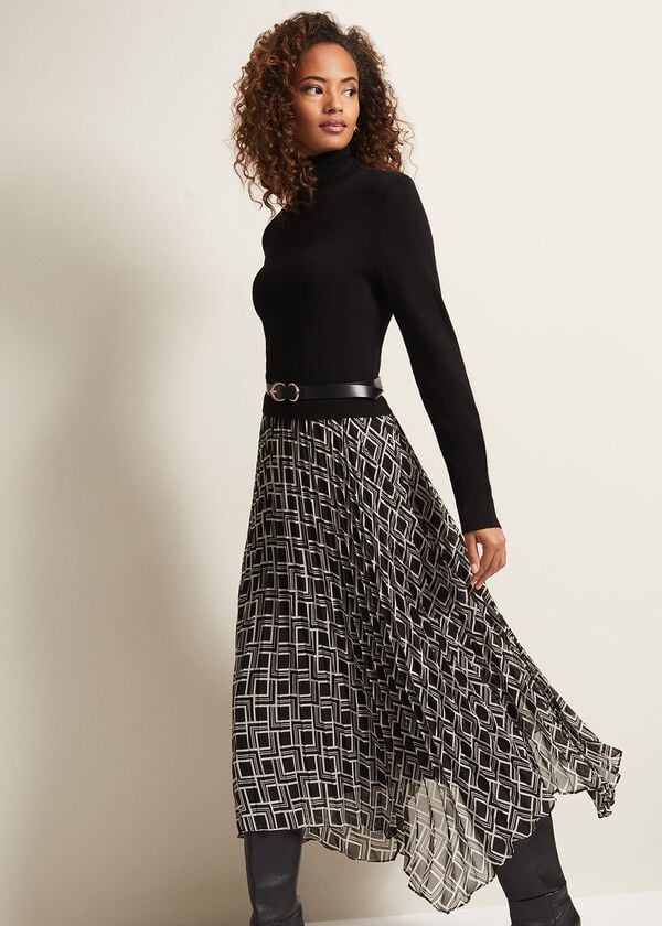 phase eight Carle Fine Knit Geometric Dress