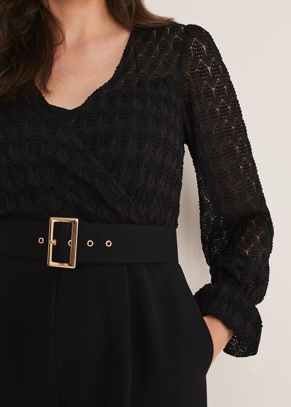 Phase Eight Carly Lace Long Sleeve Jumpsuit