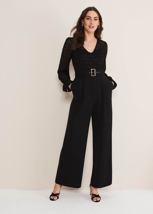 phase eight Carly Lace Long Sleeve Jumpsuit