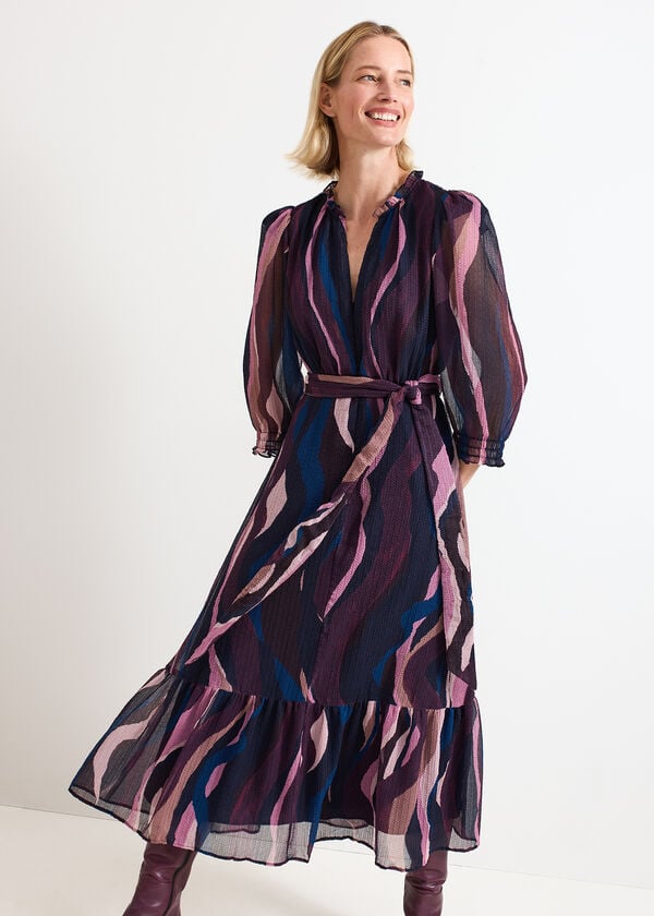 phase Eight Carra Swirl Midi Dress