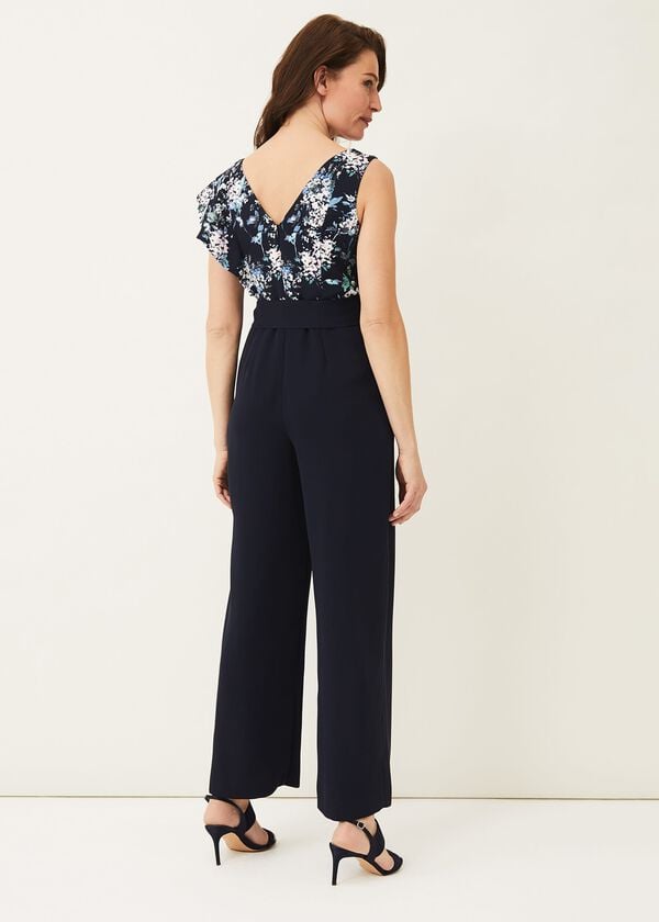 Phase Eight Casey Floral Bodice Tapered Jumpsuit