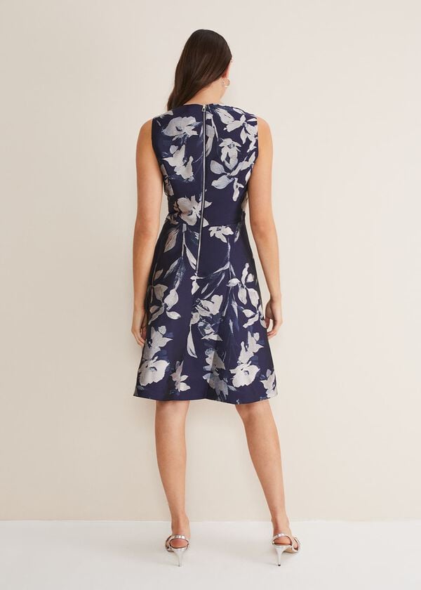 Phase Eight Cassy Jaquard Floral Midi Dress