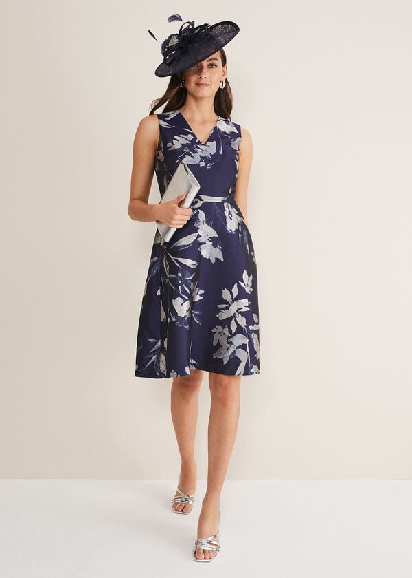 phase eight Cassy Jaquard Floral Midi Dress