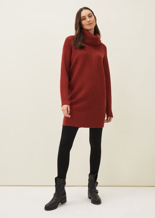 Phase Eight Cathelene Cowl Neck Knit Dress