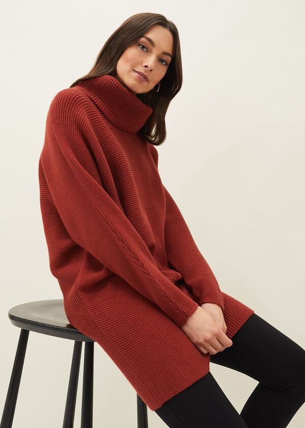 phase eight Cathelene Cowl Neck Knit Dress