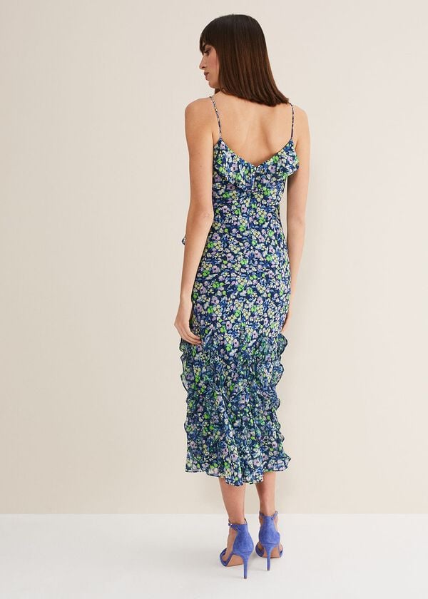Phase Eight Catira Floral Ruffle Midaxi Dress