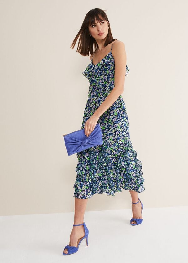 phase eight Catira Floral Ruffle Midaxi Dress