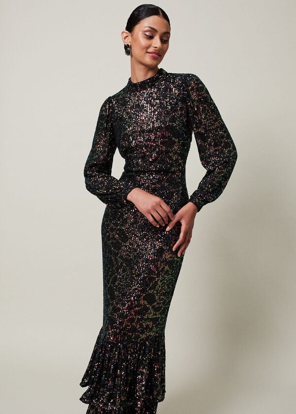 Phase Eight Celeste Sequin Maxi Dress