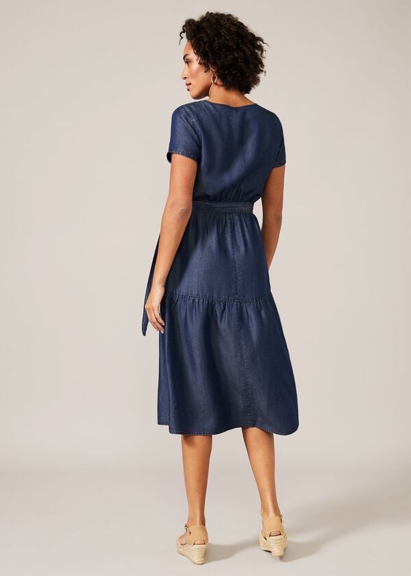 Phase Eight Celia Chambray Denim Dress