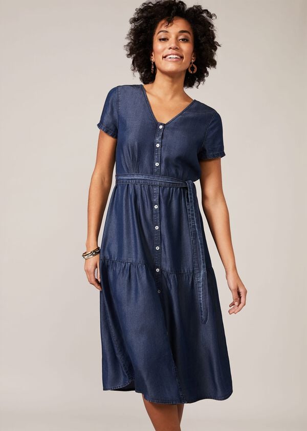 phase eight Celia Chambray Denim Dress