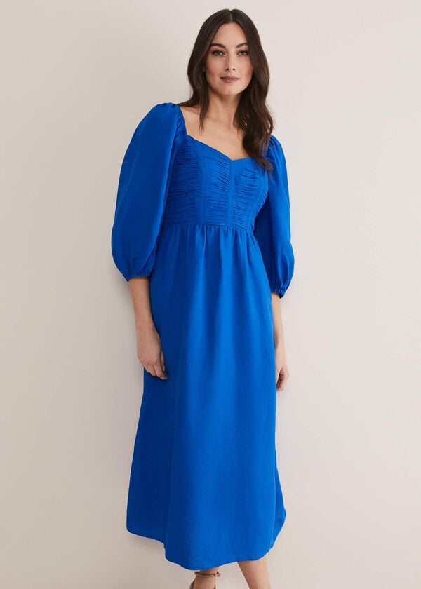 Phase Eight Celila Linen Midi Dress