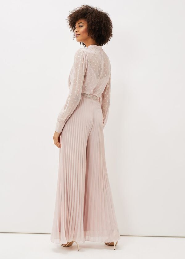 Phase Eight Charley Pleated Spot Print Jumpsuit