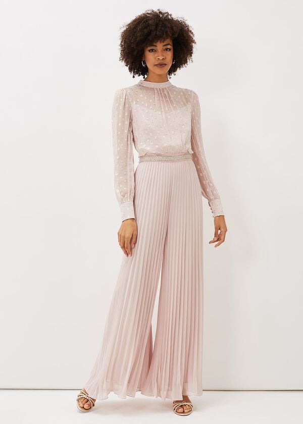 phase eight Charley Pleated Spot Print Jumpsuit