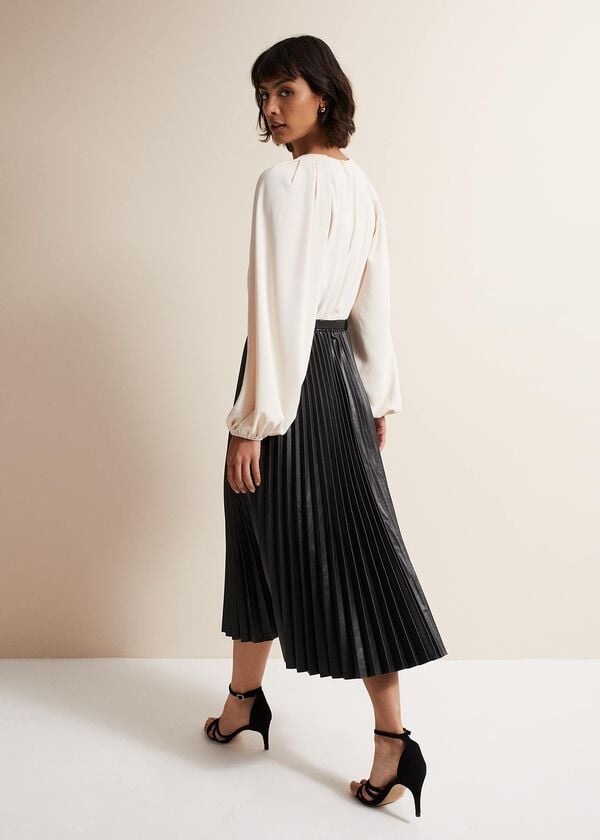 Phase Eight Charlotta Faux Leather Midi Dress