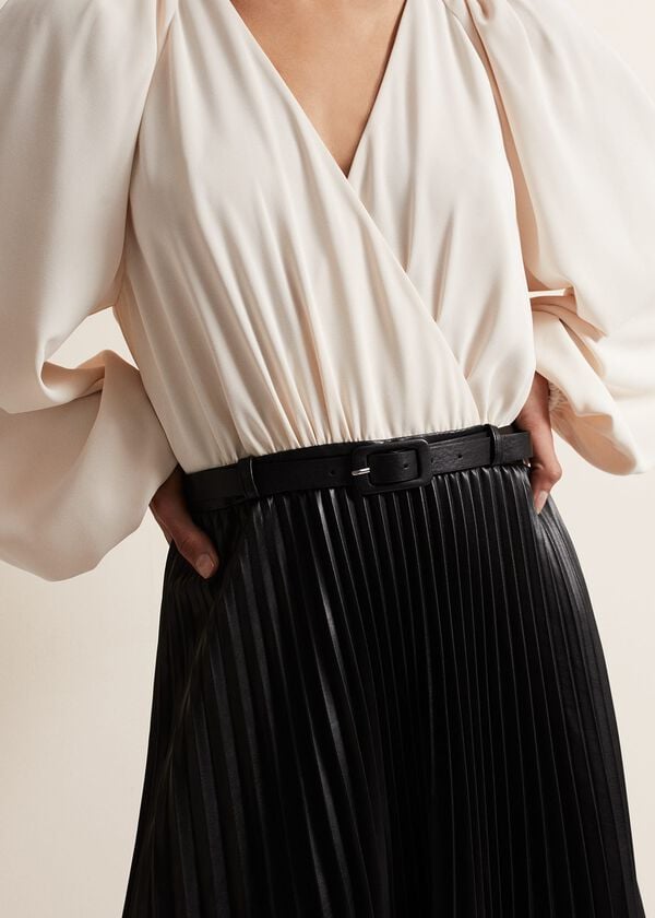 Phase Eight Charlotta Faux Leather Midi Dress