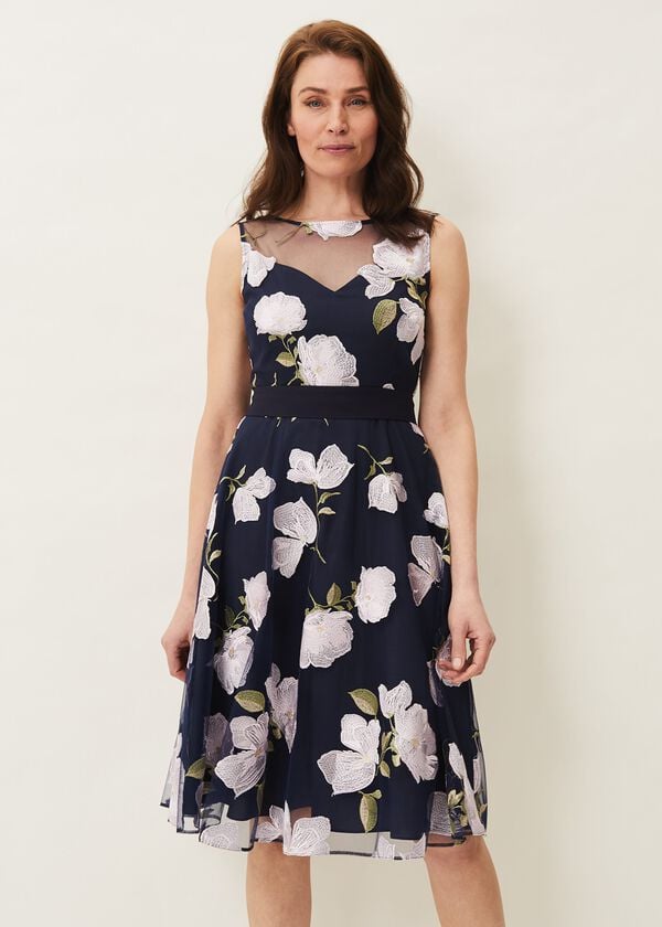 phase eight Charlotte Floral Embroidered Dress